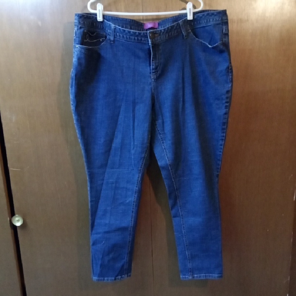 Classic Dark Blue Straight Leg Jeans